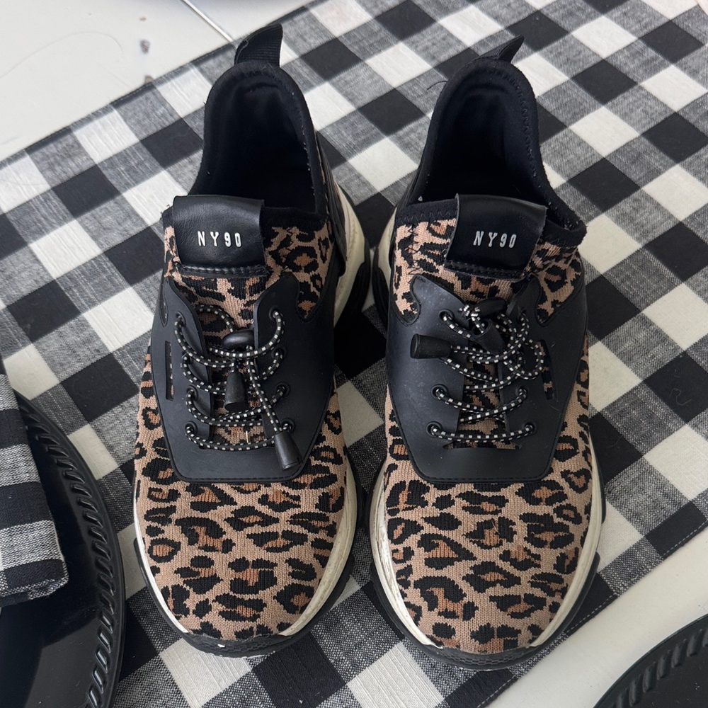 Steve Madden Animal Print Sneakers with Black Accents  (GT)